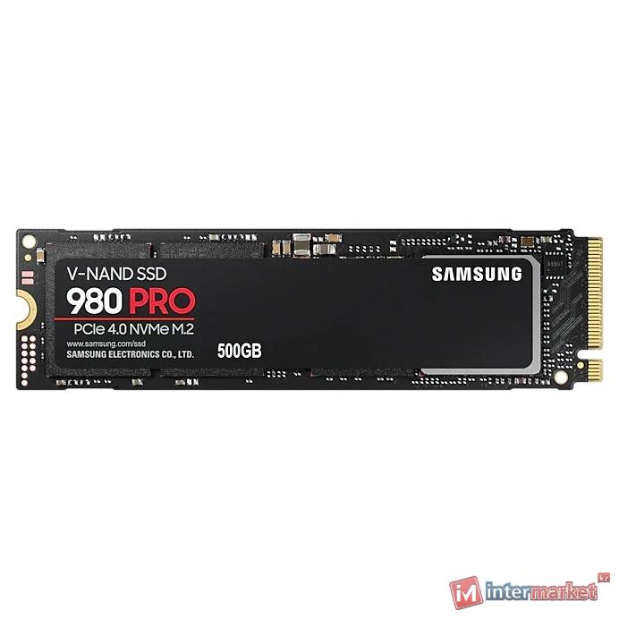 Твердотельный накопитель 500GB SSD Samsung 980 PRO M.2 2280 PCIe Gen 4.0 x4 NVMe R6900Mb/s W5000MB/s MZ-V8P500BW